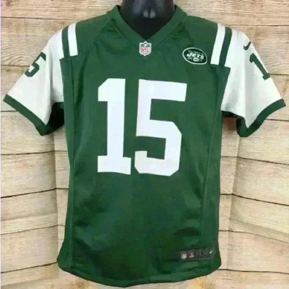 Nike kids jets/ tim Tebow football Jersey size LG - Picture 1 of 8
